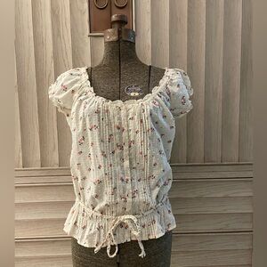 Guess Cream Floral Blouse